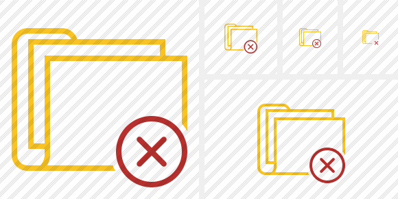 Folder Documents Cancel Icon
