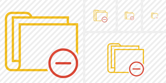 Folder Documents Remove Icon
