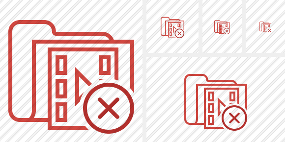 Folder Movie Cancel Icon