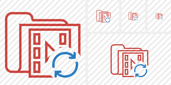 Folder Movie Refresh Icon