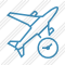 Airplane Clock Icon