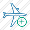 Airplane Horizontal Add Icon