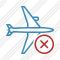 Airplane Horizontal Cancel Icon