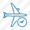 Airplane Horizontal Clock Icon