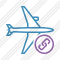 Airplane Horizontal Link Icon