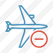 Airplane Horizontal Remove Icon