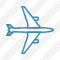 Airplane Horizontal Icon