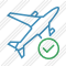 Airplane Ok Icon