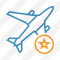 Airplane Star Icon