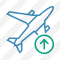 Airplane Upload Icon