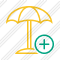 Beach Umbrella Add Icon