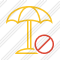 Beach Umbrella Block Icon