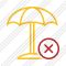 Beach Umbrella Cancel Icon