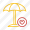 Beach Umbrella Favorites Icon