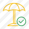 Beach Umbrella Ok Icon