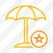 Beach Umbrella Star Icon