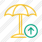 Beach Umbrella Upload Icon