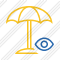 Beach Umbrella View Icon