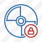 Bluray Disc Lock Icon