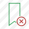 Bookmark Green Cancel Icon