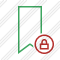 Bookmark Green Lock Icon