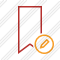 Bookmark Red Edit Icon