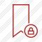 Bookmark Red Lock Icon