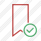 Bookmark Red Ok Icon