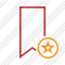 Bookmark Red Star Icon