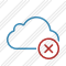 Cloud Blue Cancel Icon