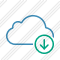 Cloud Blue Download Icon