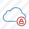 Cloud Blue Lock Icon