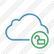 Cloud Blue Unlock Icon