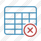 Database Table Cancel Icon