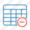Database Table Remove Icon