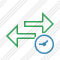 Exchange Horizontal Clock Icon