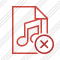 File Music Cancel Icon