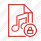 File Music Lock Icon