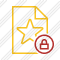 File Star Lock Icon