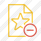 File Star Remove Icon