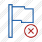 Flag Blue Cancel Icon