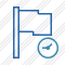 Flag Blue Clock Icon