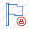 Flag Blue Lock Icon