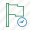 Flag Green Clock Icon