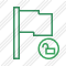 Flag Green Unlock Icon