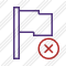 Flag Purple Cancel Icon