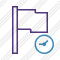 Flag Purple Clock Icon