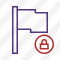 Flag Purple Lock Icon