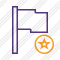 Flag Purple Star Icon