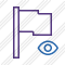 Flag Purple View Icon